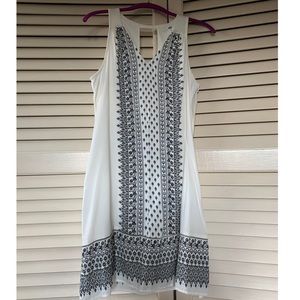 Classy black and white floral dress